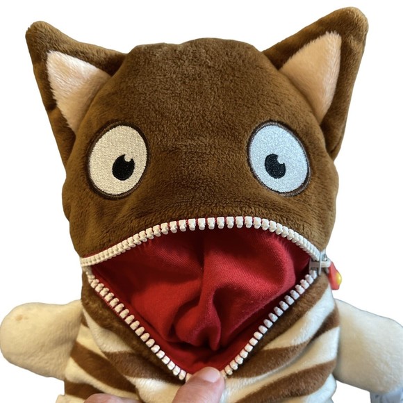 Hahn International Other - Gerd Hahn Worry Eater ENNO Plush Eat Your Worries Brown Stripe Stress Relief 12"